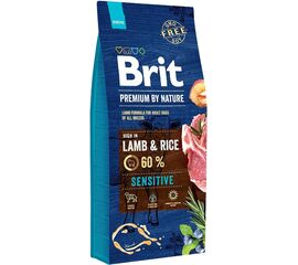 BRIT PREMIUM BY NATURE SENSITIVE LAMB & RICE - DRY DOG FOOD -15KG