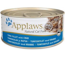 APPLAWS NATURAL CAT FOOD TUNA FILLET WITH CRAB - WET CAT FOOD - 70G