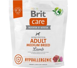 BRIT CARE HYPOALLERGENIC ADULT MEDIUM BREED LAMB - DRY DOG FOOD - 1 KG