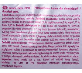 JOSERA BAVARO FORCE 28/16 18KG