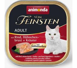 ANIMONDA VOM FEINSTEN CLASSIC CAT WITH BEEF, CHICKEN BREAST, HERBS 100G
