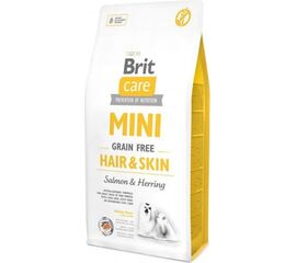BRIT CARE MINI HAIR&SKIN SALMON&HERRING - DRY DOG FOOD - 7 KG