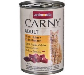 ANIMONDA CARNY ADULT BEEF. CHICKEN AND DUCK HEARTS 400 G