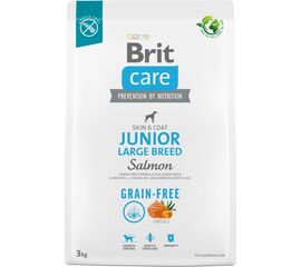 BRIT DRY FOOD FOR YOUNG DOG (3 MONTHS - 2 YEARS), LARGE BREEDS OVER 25 KG - BRIT CARE DOG GRAIN-FREE JUNIOR LARGE SALMON 3KG