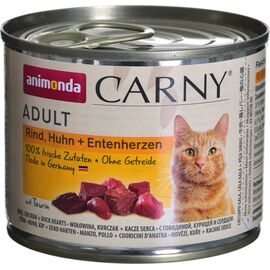 ANIMONDA CARNY ADULT BEEF. CHICKEN AND DUCK HEARTS 200 G