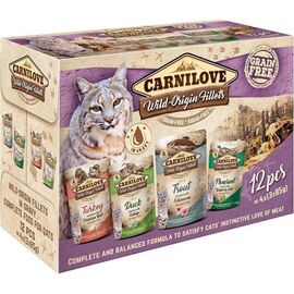 CARNILOVE CAT WILD ORIGIN FILLETS - WET CAT FOOD - 12X85G