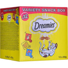 DREAMIES VARIETY SNACK BOX - CAT TREATS - 12X60 G
