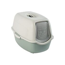 ROTHO BAILEY HOODED LITTER BOX GREEN, WHITE