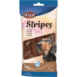 TRIXIE STRIPES WITH LAMB - DOG TREAT - 100G
