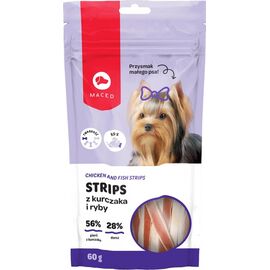 MACED MEAT STRIPS WITH CHICKEN AND FISH 60 G