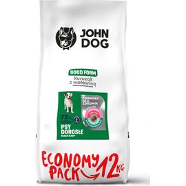 JOHN DOG GOOD FORM ADULT CHICKEN WITH BEEF - DRY DOG FOOD - 12 KG