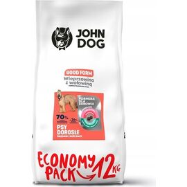 JOHN DOG GOOD FORM ADULT PORK WITH BEEF  - DRY DOG FOOD - 12 KG
