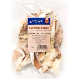 PETMEX DOG CHEW RABBIT EAR WITH FUR 100G