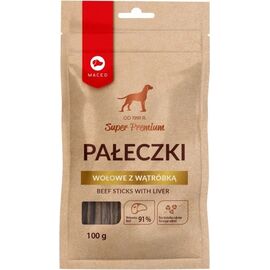 MACED BEEF STICKS WITH LIVER - DOG TREAT - 100G