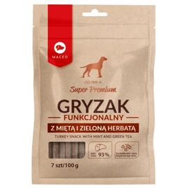 MACED TURKEY SNACK WITH MINT AND GREEN TEA - DOG CHEW - 100G