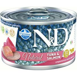 FARMINA N&D CAT NATURAL TUNA&SALMON - WET CAT FOOD - 140 G