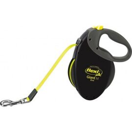 FLEXI TRIXIE NEON GIANT M 8 M BLACK, YELLOW DOG RETRACTABLE LEAD