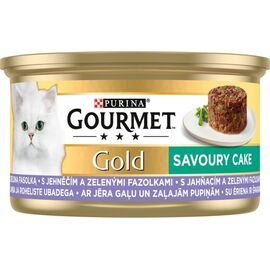 PURINA NESTLE GOURMET GOLD - SAVOURY CAKE WITH LAMB AND GREEN BEANS 85G