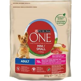 PURINA NESTLE PURINA ONE MINI ADULT BEEF, RICE - DRY DOG FOOD - 800 G
