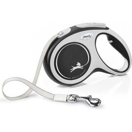 FLEXI NEW COMFORT 8 M BLACK, GREY DOG RETRACTABLE LEAD