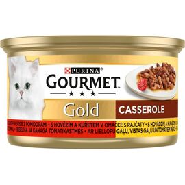 PURINA NESTLE GOURMET GOLD - CASSEROLE BEEF AND CHICKEN 85G