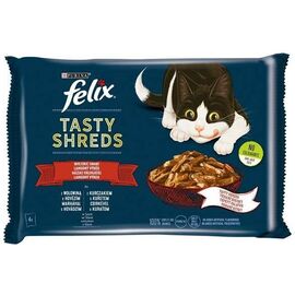 PURINA NESTLE FELIX TASTY SHREDS WITH BEEF AND CHICKEN - 4X 80G