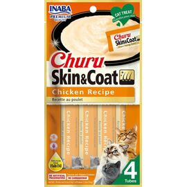 INABA CHURU SKIN&COAT CHICKEN RECIPE - CAT TREATS - 4X14 G
