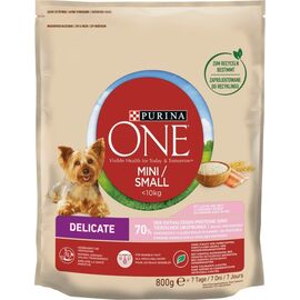 PURINA NESTLE PURINA ONE MINI DELICATE SALMON, RICE - DRY DOG FOOD - 800 G
