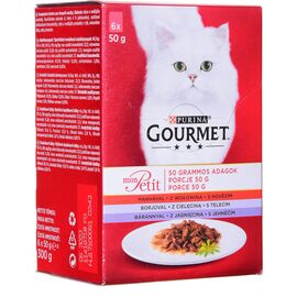 PURINA NESTLE GOURMET MON PETIT FISH MIX - WET CAT FOOD - 6 X 50 G