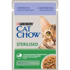 PURINA NESTLE CAT CHOW STERILISED GIG LAMB GREEN BEANS IN SAUCE 85G