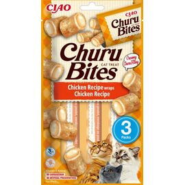 INABA CHURU BITES CHICKEN RECIPE WRAPS - CAT TREATS - 3X10 G