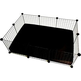 C&C MODULAR CAGE 3X2 110X75 CM GUINEA PIG, HEDGEHOG, BLACK