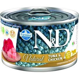 FARMINA N&D CAT NATURAL TUNA&CHICKEN- WET CAT FOOD - 140 G