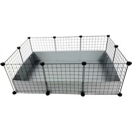 C&C MODULAR CAGE 3X2 110X75 CM GUINEA PIG, HEDGEHOG, SILVER GREY