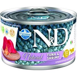 FARMINA N&D CAT NATURAL TUNA&SHRIMP- WET CAT FOOD - 140 G