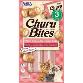 INABA CHURU BITES CHICKEN WITH TUNA AND SALMON - CAT TREATS - 3X10 G