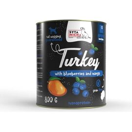 SYTA MICHA TURKEY WITH QUAIL, BERRIES AND MANGO - WET DOG FOOD - 800G