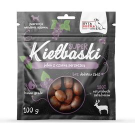 SYTA MICHA SUPER SAUSAGES WITH DEER AND BLACKCURRANT - A TREAT FOR DOGS - 100 G