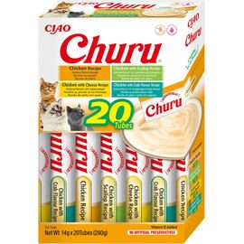 INABA CHURU VARIETY BOX CHICKEN - CAT TREATS - 20 X 14G