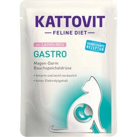 KATTOVIT FELINE DIET GASTRO SALMON WITH RICE - WET CAT FOOD - 85G
