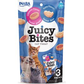 INABA JUICY BITES CHICKEN AND TUNA - CAT TREATS - 3 X 11G