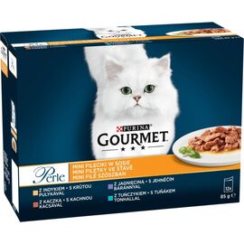 PURINA NESTLE PURINA  GOURMET PERLE DUCK, TURKEY, LAMB, TUNA - WET CAT FOOD - 12X85 G