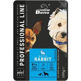 SUPER BENEK SUPER BENO ADULT SMALL AND MEDIUM RABBIT - WET DOG FOOD - 100 G