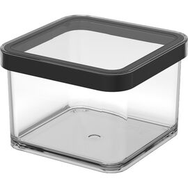 ROTHO POJEMNIK NA PRZYSMAKI KWADRATOWY 0.5L LOFT TRANSPARENTNY/CZARNY
