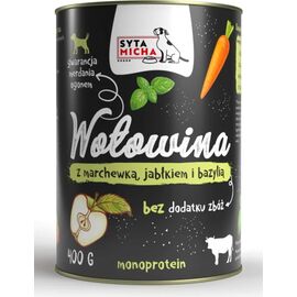 SYTA MICHA BEEF WITH CARROT, APPLE AND BASIL - WET DOG FOOD - 400G