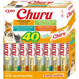 INABA CHURU VARIETY BOX CHICKEN - CAT TREATS - 40 X 14G
