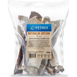 PETMEX SKÓRA WOŁOWA Z FUTREM 15 CM - PRZYSMAK DLA PSA - 200G
