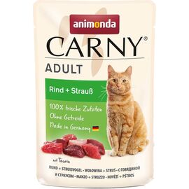 ANIMONDA CARNY ADULT BEEF AND OSTRICH - WET CAT FOOD - 85G