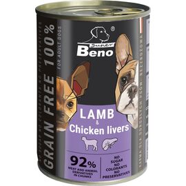 CERTECH SUPER BENO LAMB WITH CHICKEN LIVERS - WET DOG FOOD - 415G