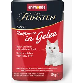 ANIMONDA VOM FEINSTEN ADULT RAFFINESSE IN JELLY RICH IN CHICKEN WITH BEEF - WET FOOD FOR CATS - 85G